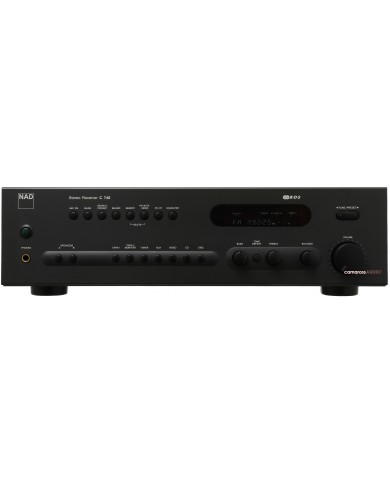 NAD C740 Siyah Stereo Receiver RDS Özellikli Hi-Fi Amfi