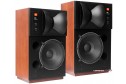 JBL 4430 Studio Monitor hoparlör, ahşap kaplama, siyah ön panel.