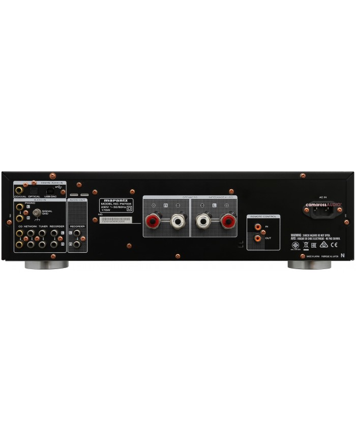 Marantz PM7005 stereo amplifikatör arka panel bağlantıları, dijital girişler, hoparlör çıkışları