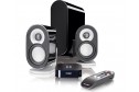 Paradigm Millenia CT-2 hoparlör seti, siyah parlak subwoofer ve uzaktan kumanda