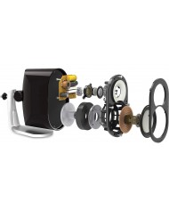 Paradigm Millenia CT-2 hoparlör iç yapısı teknik çizim, siyah/gümüş.