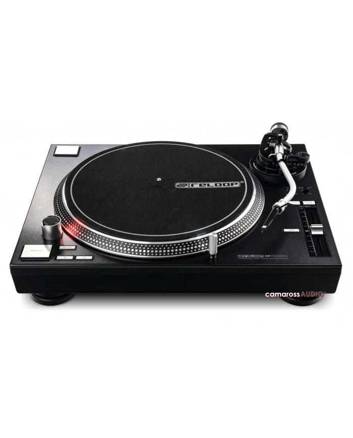 Reloop RP-7000 MK2 profesyonel DJ plak çalar, siyah, doğrudan tahrikli.