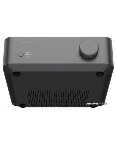 WiiM Vibelink Amp Entegre Amplifikatör, siyah, Coax/Optical/RCA girişli.