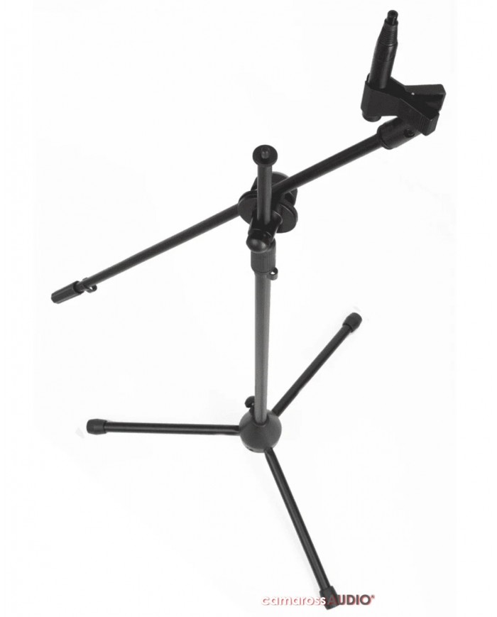 Siyah mikrofon standı, Paradigm PBK Subwoofer kalibrasyon kiti aksesuarı.