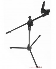 Siyah mikrofon standı, Paradigm PBK Subwoofer kalibrasyon kiti aksesuarı.