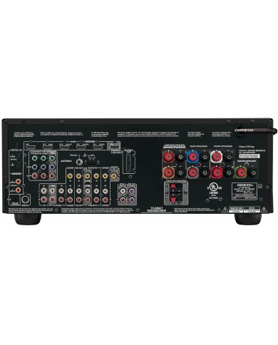 Onkyo TX-SR607 AV alıcısı arka bağlantı portları HDMI ve hoparlör terminalleri.