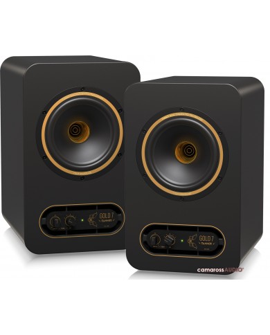Tannoy GOLD 7 Aktif Stüdyo Monitör Hoparlör Siyah Altın Detaylı