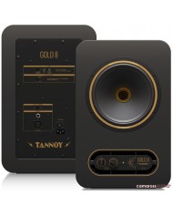 Tannoy GOLD 8 stüdyo monitör hoparlör siyah ve altın renkli.