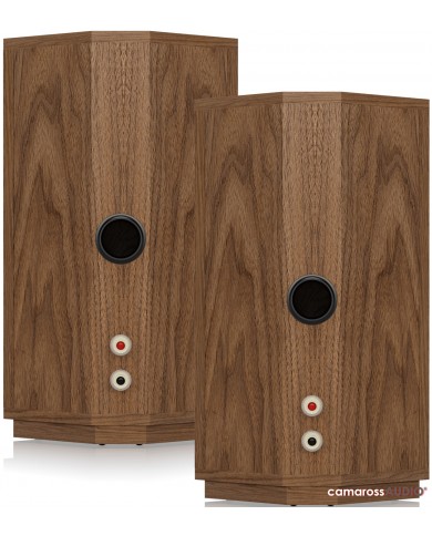 Tannoy AUTOGRAPH MINI-OW ahşap kaplama hoparlör arkası portlu ve terminalli.
