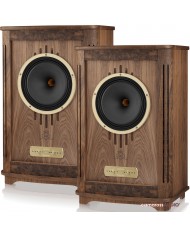 Tannoy CANTERBURY GR-OW ceviz ahşap vintage hoparlör çifti, retro hi-fi ses.