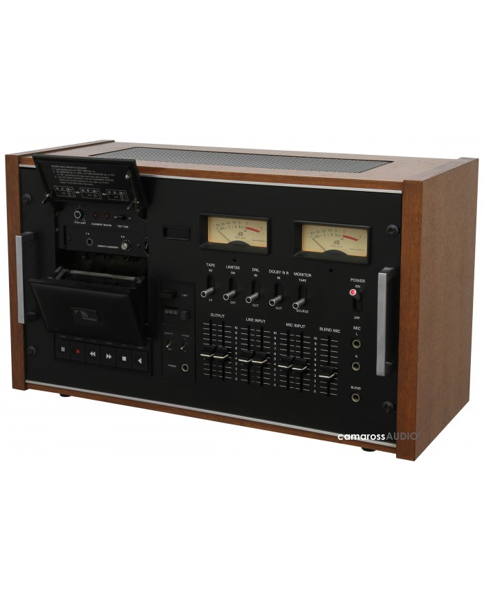 Nakamichi 1000 Tri-Tracer Kaset Deck, ahşap kasalı vintage ses ekipmanı