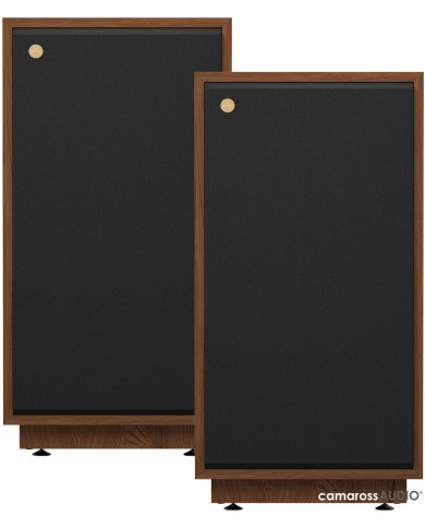 Tannoy SGM 12 hoparlör, ahşap kasa, siyah ön ızgaralı çift set.