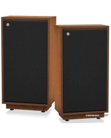 Tannoy SGM 12 hoparlör, ahşap kabinli, retro hi-fi ses sistemi.