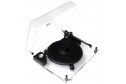 Pro-ject Perspective pikap, şeffaf gövdeli, siyah plaklı, kayışlı döner tabla.