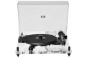 Pro-ject Perspective şeffaf pikap, siyah mat tablası ile modern görünüm.
