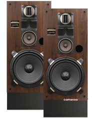 Pioneer CS-979 vintage hoparlör kahverengi ahşap kaplama set görselleri.