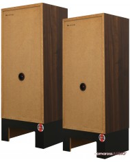 Pioneer CS-979 hoparlör arkası, ceviz kaplama, vintage hi-fi ses sistemi