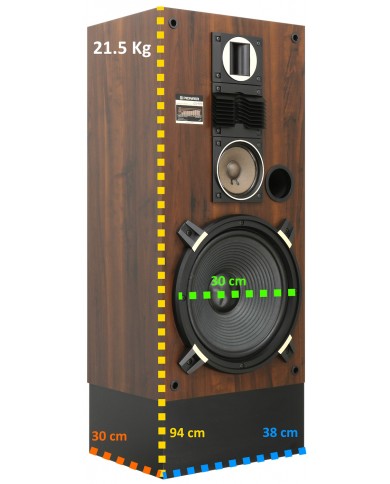 Pioneer CS-979 Vintage Hoparlör, ahşap kaplama, 3 yollu, 94cm yükseklik