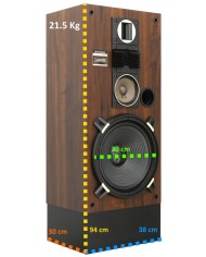 Pioneer CS-979 Vintage Hoparlör, ahşap kaplama, 3 yollu, 94cm yükseklik