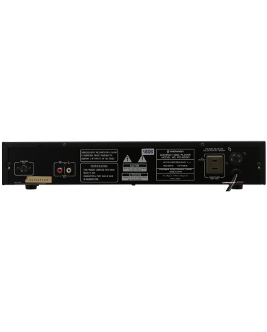Pioneer PD-6030 CD Çalar arka panel, RCA ve Subcode çıkışları, siyah.