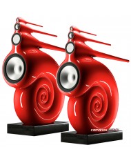 Parlak Kırmızı Bowers & Wilkins Nautilus Hoparlörler, Lüks Ses Sistemi