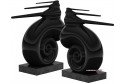 Bowers & Wilkins Nautilus hoparlör siyah parlak, spiral tasarımlı çift.