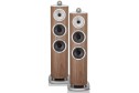 Bowers & Wilkins 804 D4 Walnut hoparlör çifti, gümüş detaylı high-end ses sistemi