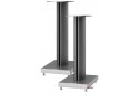 Bowers & Wilkins FS-805 D4 hoparlör standı, gümüş renkli, sağlam tasarım.