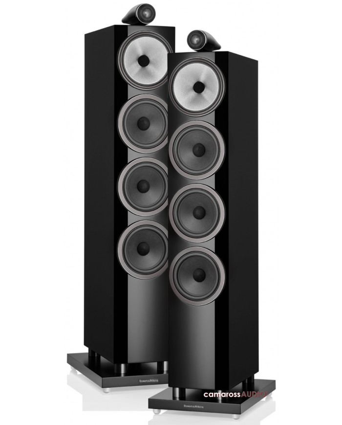 Bowers & Wilkins 702 S3 Siyah Parlak Kule Hoparlör Çifti