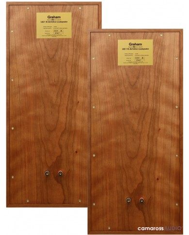 Graham LS8/1 Hi-Definition Loudspeaker ahşap arka paneli ve bağlantı terminalleri.