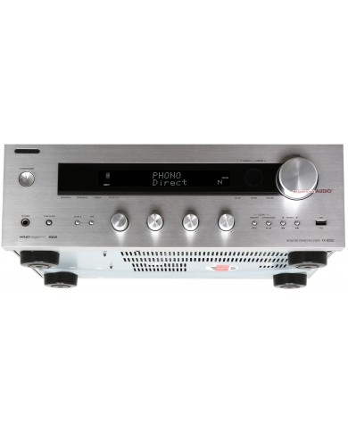 Onkyo TX-8050 Network Stereo Receiver gümüş ön panel detayları