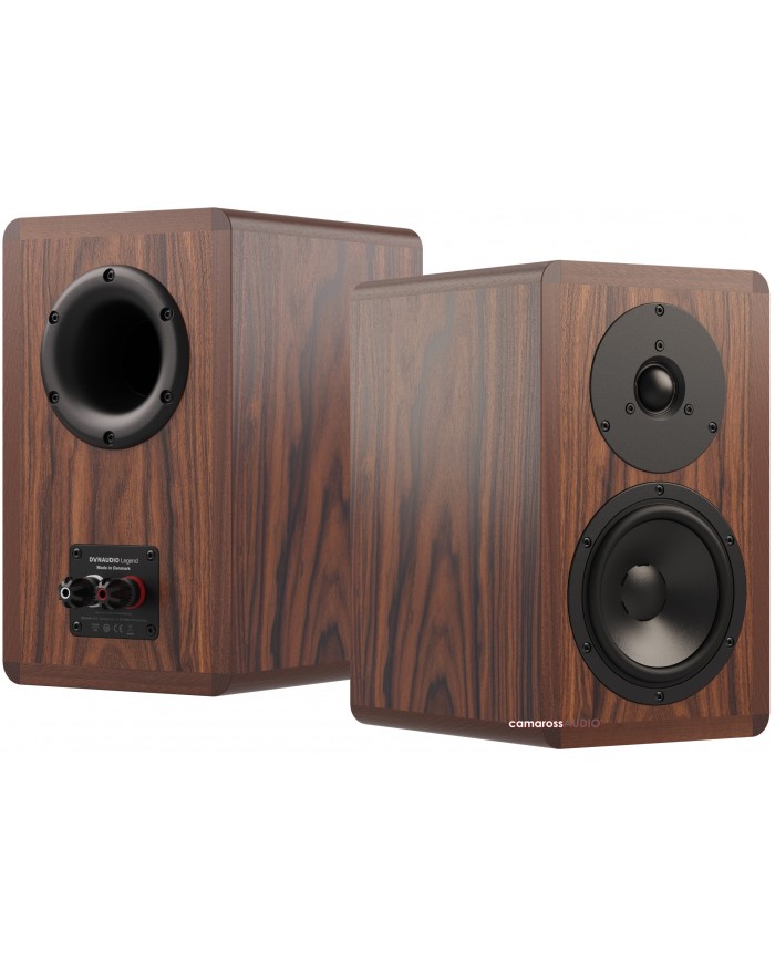Dynaudio Legend hoparlör, ceviz kaplama, arkadan portlu, kompakt bookshelf hoparlör.