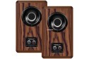 Dynaudio Legend hoparlör arkası, ahşap kaplama, siyah sürücü ve terminaller.
