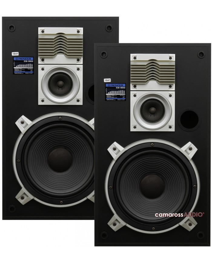 Pioneer CS-999 hoparlör, siyah kasa, vintage Hi-Fi ses sistemi