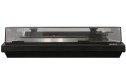 Pioneer PL-960 plak çalar siyah gövde ve şeffaf kapaklı.