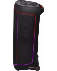 JBL PartyBox Ultimate siyah hoparlör, RGB ışıklandırmalı profesyonel ses sistemi.