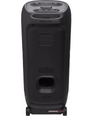 JBL PartyBox Ultimate siyah taşınabilir hoparlör arka yüzü ve bas portu.