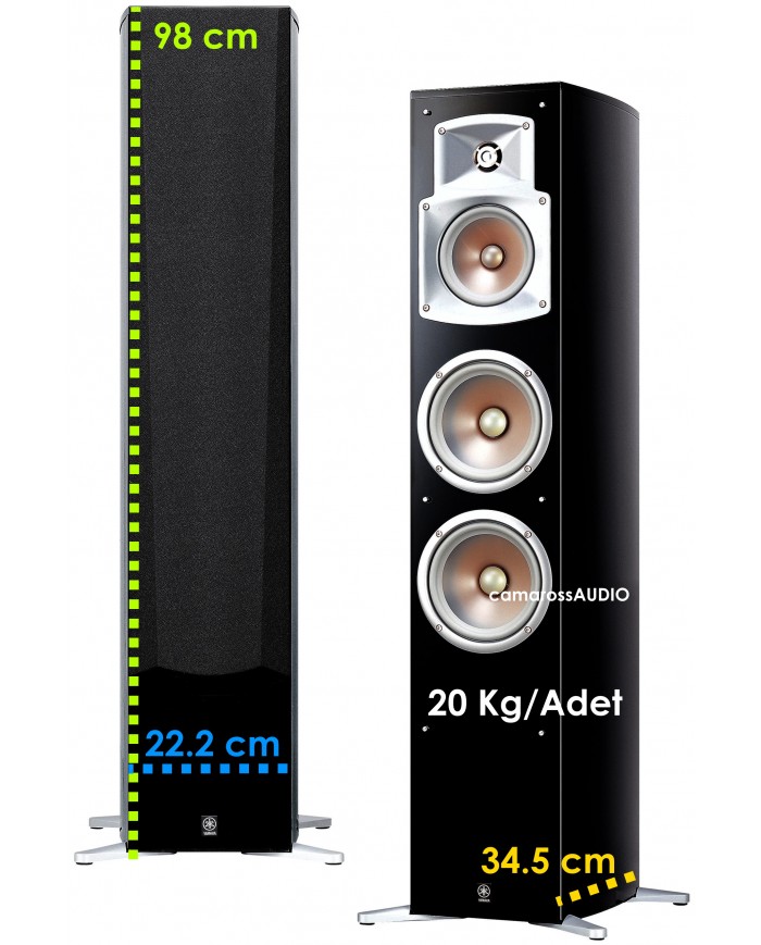 Yamaha NS-555 Siyah Kule Tipi Hoparlör Boyutları ve Özellikleri