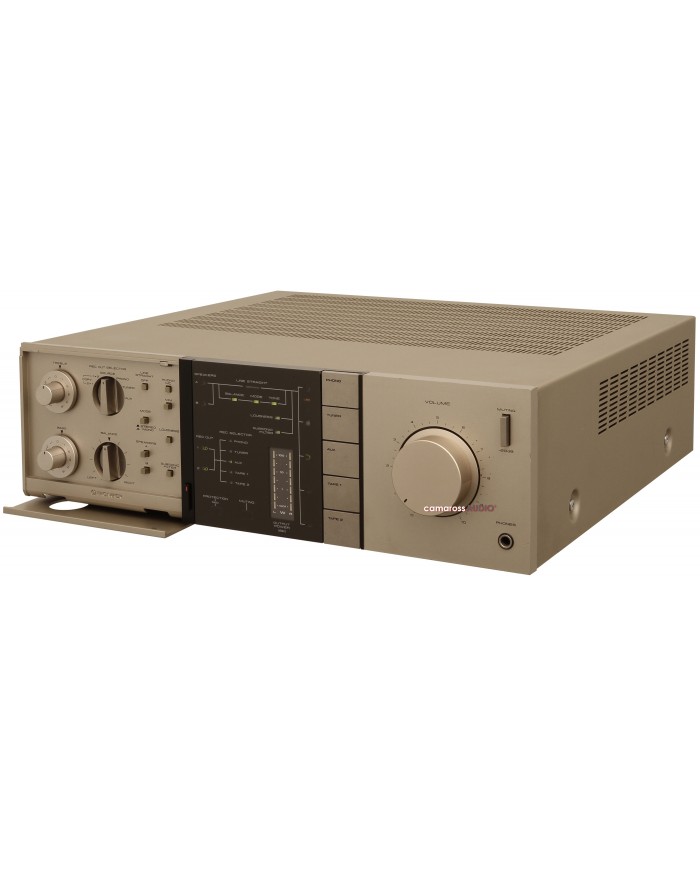 Pioneer A-7 stereo entegre amplifikatör, vintage, bej renkli ses ekipmanı.