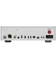Matrix Audio NT-1 Digital Audio Transport arka paneli, gümüş renkli, dijital çıkışlar.