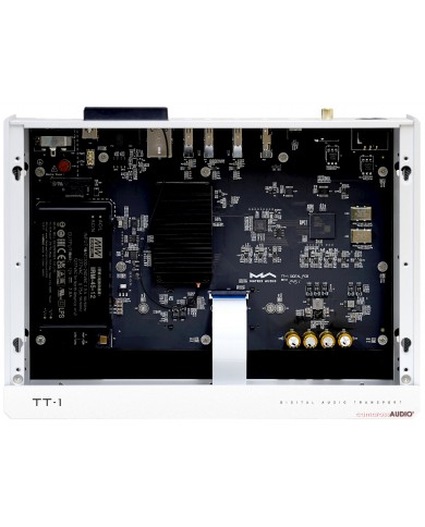 Matrix Audio TT-1 Digital Audio Transport iç bileşenleri, açık kasa görünümü.