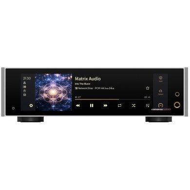 Matrix Audio TS-1 Network Music Streamer gümüş ön panel PCM oynatma
