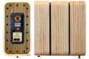 Audel Magika Plus hoparlör ahşap arka panel ve lamine kenar detayları.