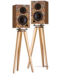 Audel U-Basik 5/8 hoparlör, ahşap ayaklı, renkli mozaik desenli. Renk : Art Mendini