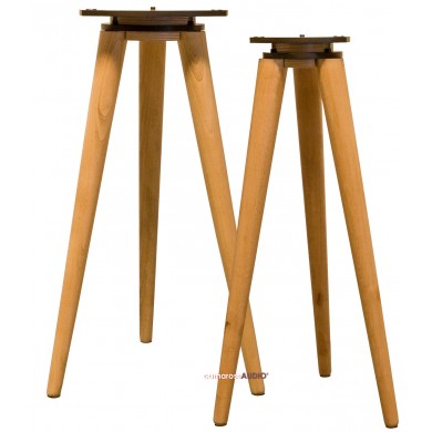 Audel U-Tripod ahşap hoparlör standı, doğal renk, modern tasarım