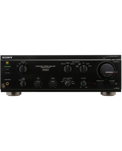 Siyah Sony TA-F550ES Entegre Stereo Amfi ön paneli.