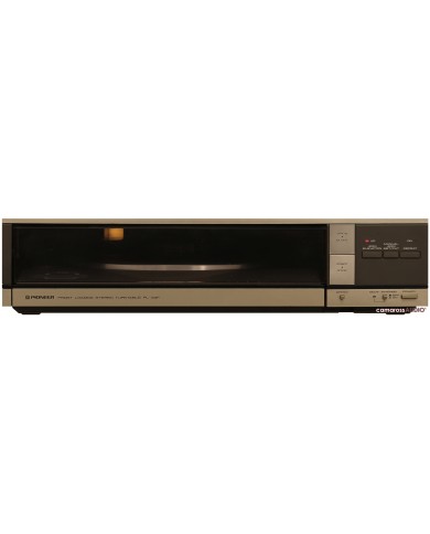 Pioneer PL-44F ön yüklemeli stereo pikap, bej/siyah tasarım.