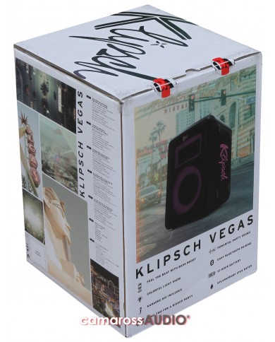Klipsch VEGAS taşınabilir hoparlör kutusu, Bluetooth ve ışıklı parti sesi