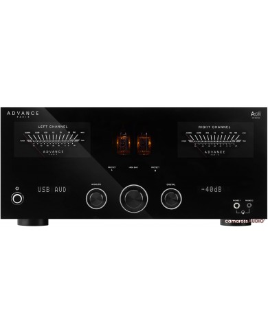 Advance Paris A12 Apex Siyah Tüplü Yüksek Sadakatli Stereo Amfi Ön Paneli