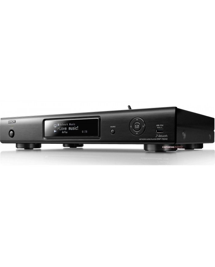 Siyah Denon DNP-720AE Network Audio Player AirPlay özellikli.